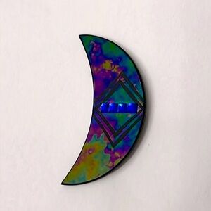 Awesome artist made iridescent brooch.
